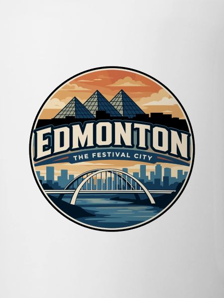 Retro Edmonton Walterdale Bridge Badge