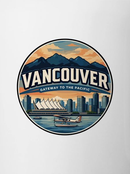 Retro Vancouver Harbour Travel Badge
