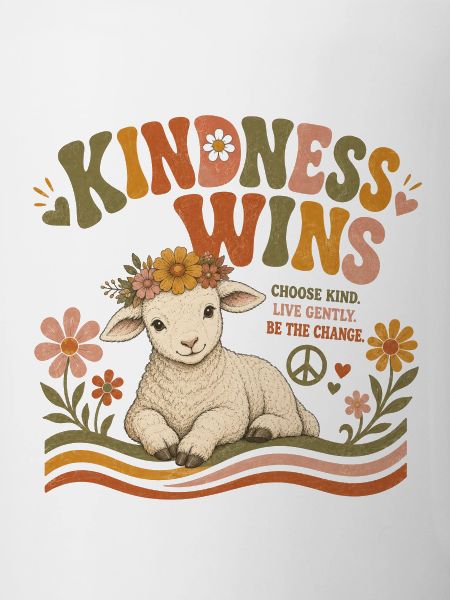 Kindness Wins Lamb Vegan Retro