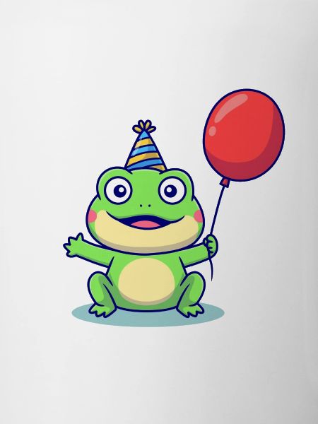 Partyfrosch mit Ballon