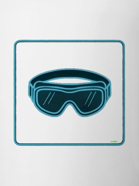 Neonleuchtende Schutzbrille