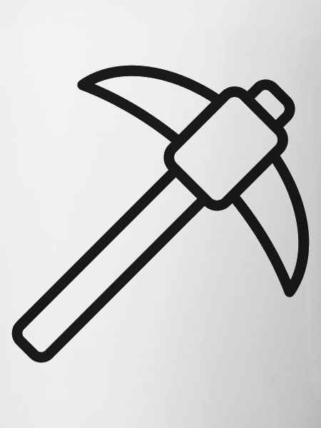 Spitzhacke-Linien-Symbol