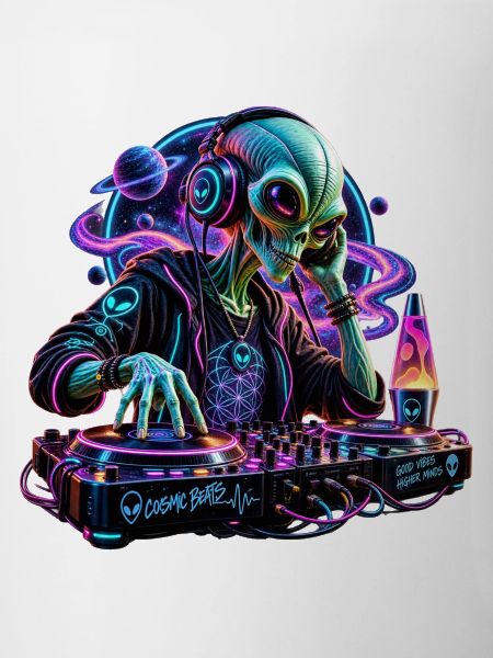 Kosmischer Alien DJ