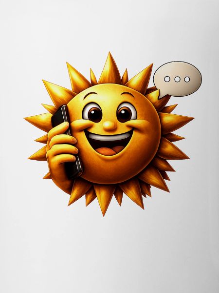 Sonnenlächeln am Telefon