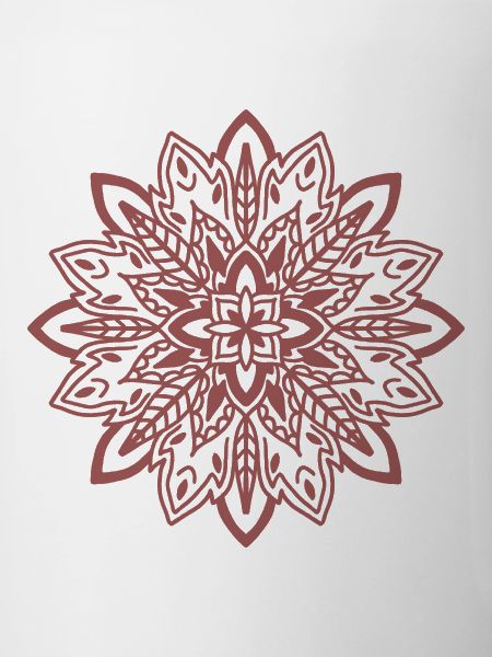 Karmesinrote Mandala-Blüte