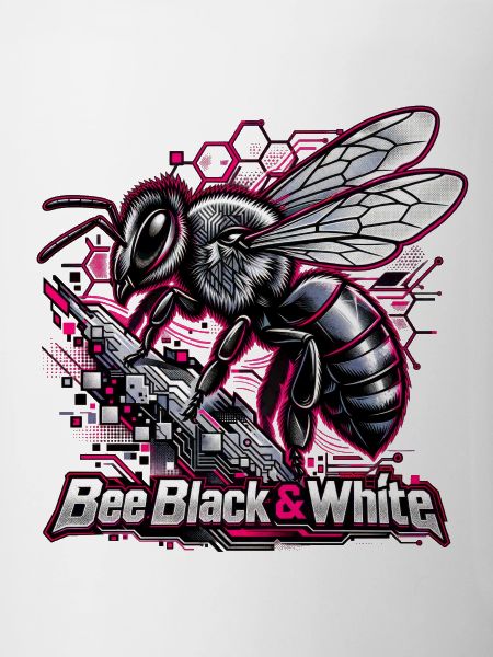 Biene Neon Schwarz-Weiß Tech