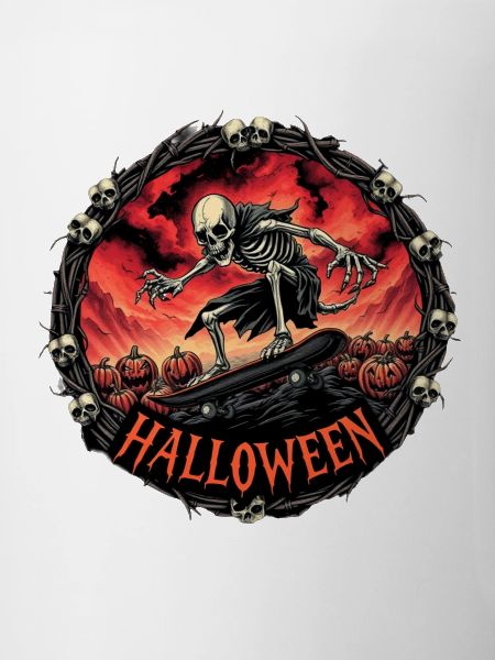 Nightmare Ghost Skateboarder Eingerahmt Circular Dark