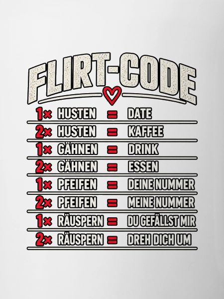 Flirt-Code – Lustiges Dating Design