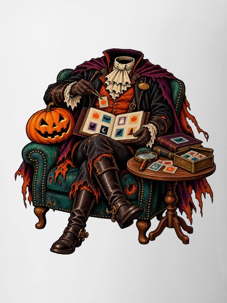 Halloween Tarotmeister im Samtstuhl
