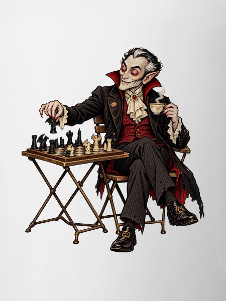 Vampirischer Gentleman am Schach