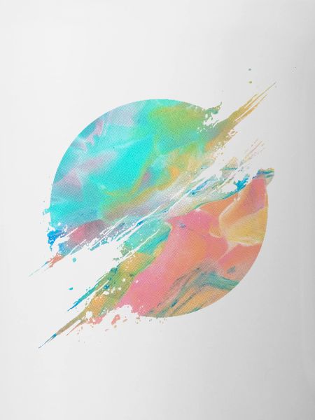 Pastel Rainbow Abstract Splash