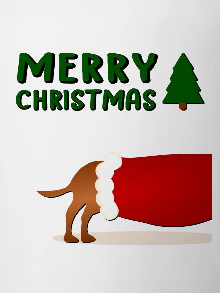 Froher Weihnachtshund