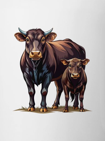 Angus-Kuh-Kalb-Paar