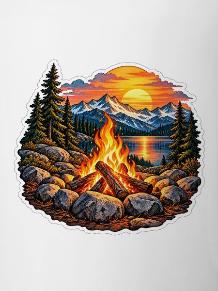 Lagerfeuer am Bergsee