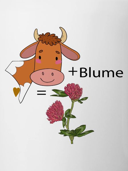 Kuh mit Blume