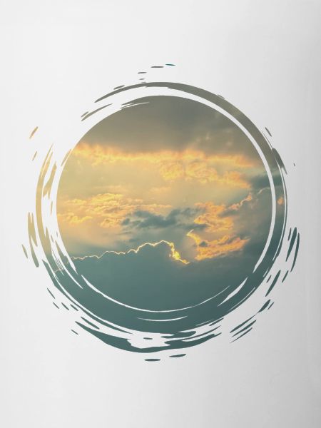 Sunlit Sky Circle Pinseldruck
