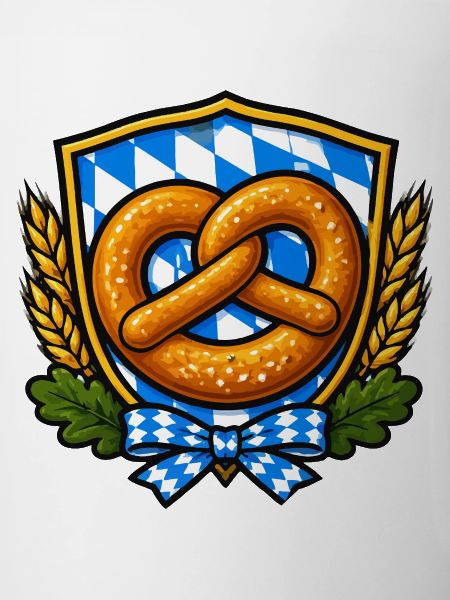 Bavarian Pretzel Crest Emblem
