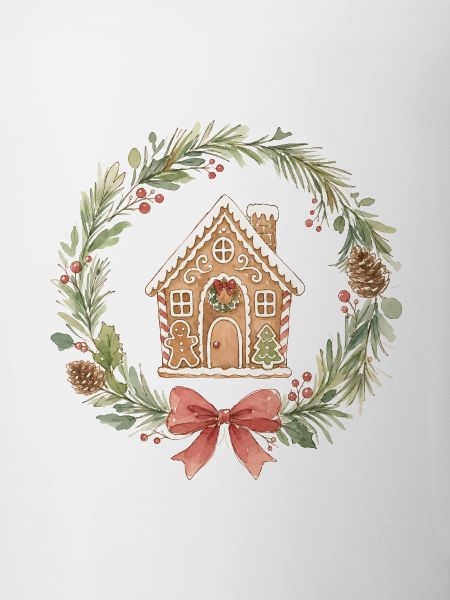 Lebkuchenhaus Weihnachtskranz