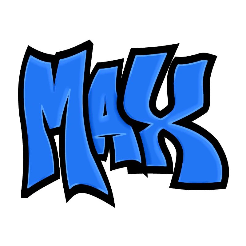 Maximaler Graffiti-Name blau