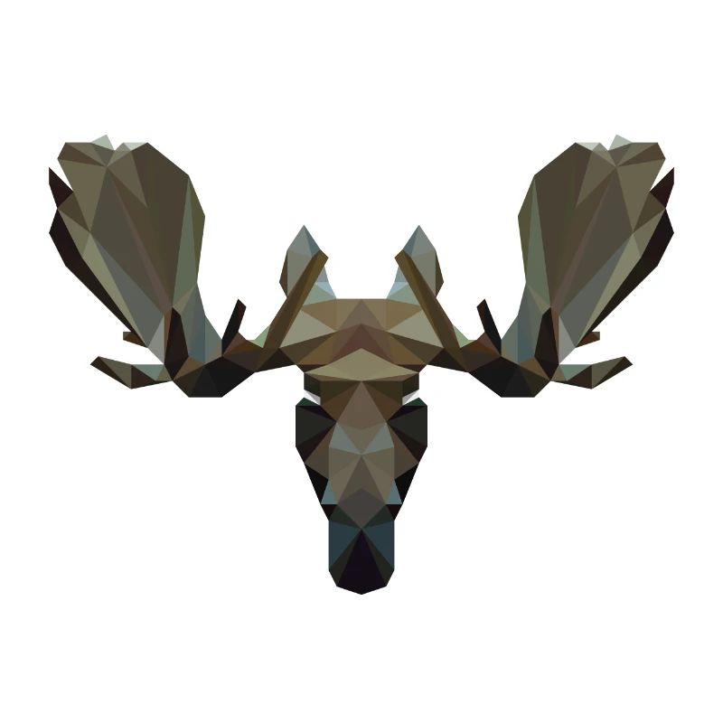 Niedriger Poly Moosehead