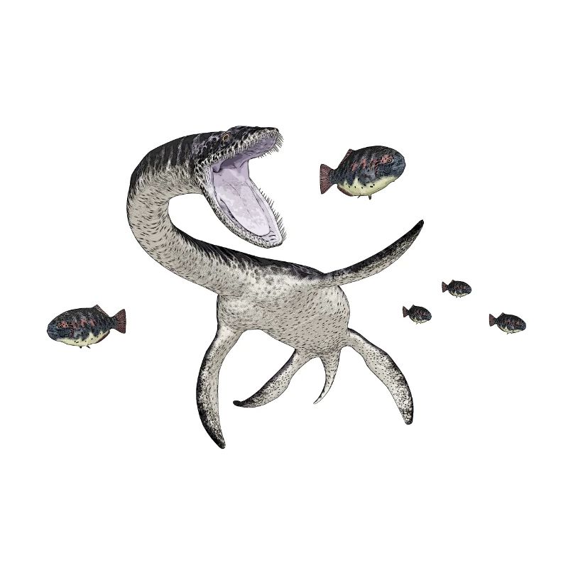 Plesiosaure à la chasse