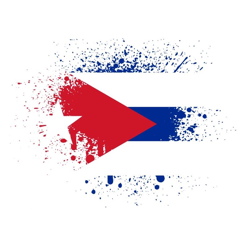 Drapeau de Cuba éclabousse de peinture Caraïbes Cuba La Havane