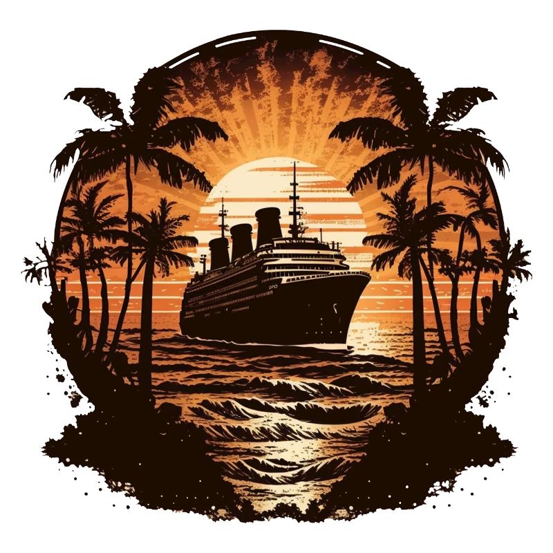Cruise Ship Retro Vintage