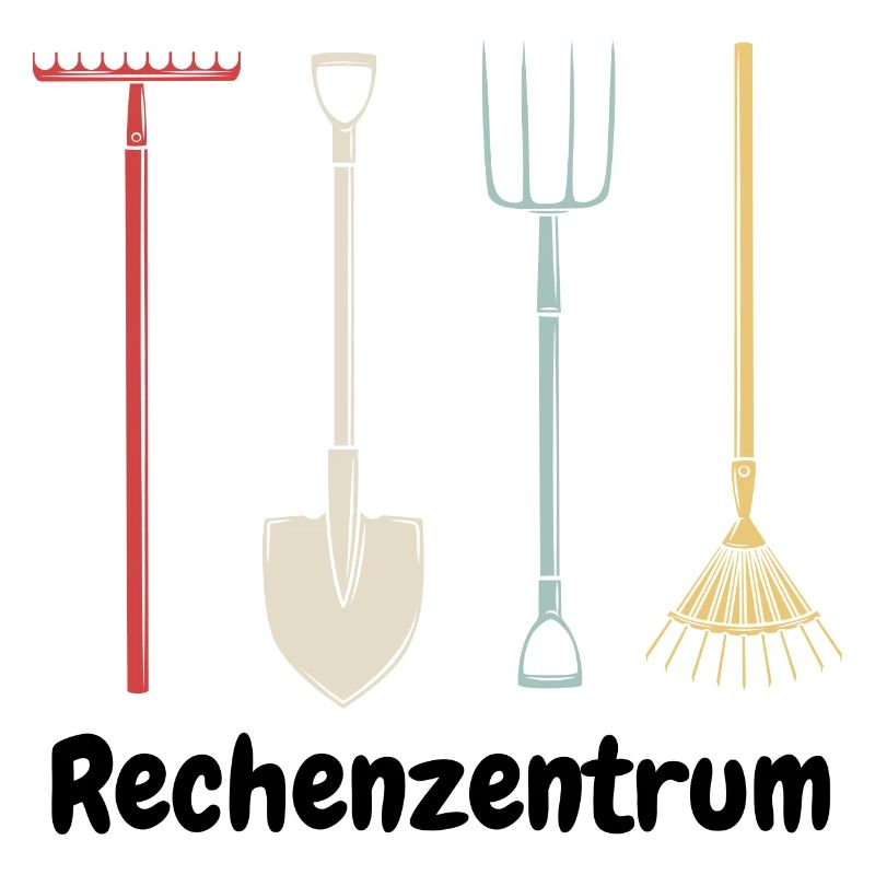 Data Center Rake Tool Funny Farmer Black