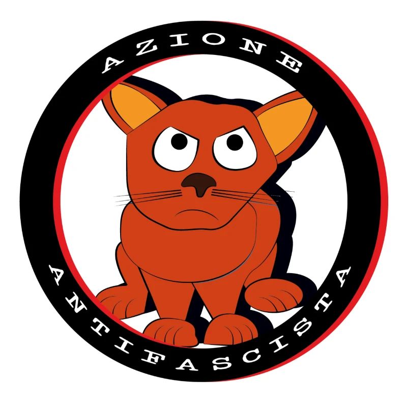 Chat Antifasciste - Autocollant Résistance