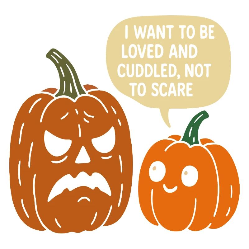 Duo de citrouilles d’Halloween câlins