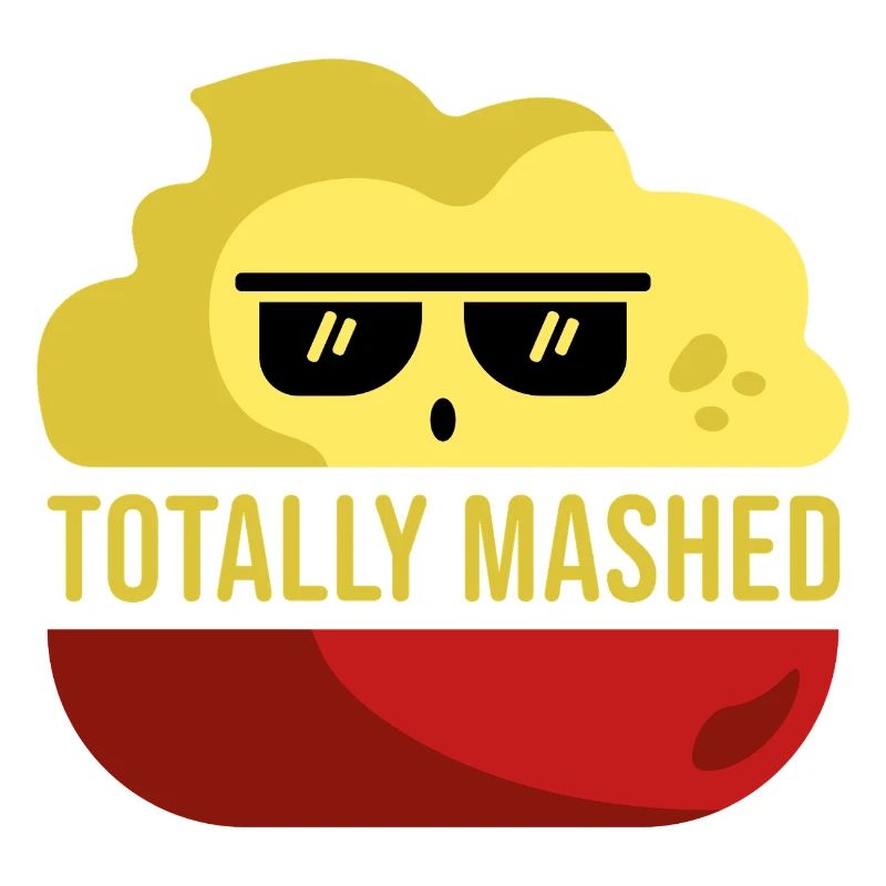 Totally Mashed Funny Pun Potato Cartoon
