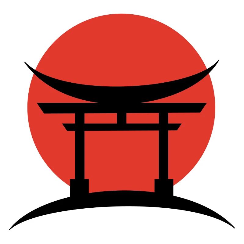 Abstrait Dégradé Japonais Torii