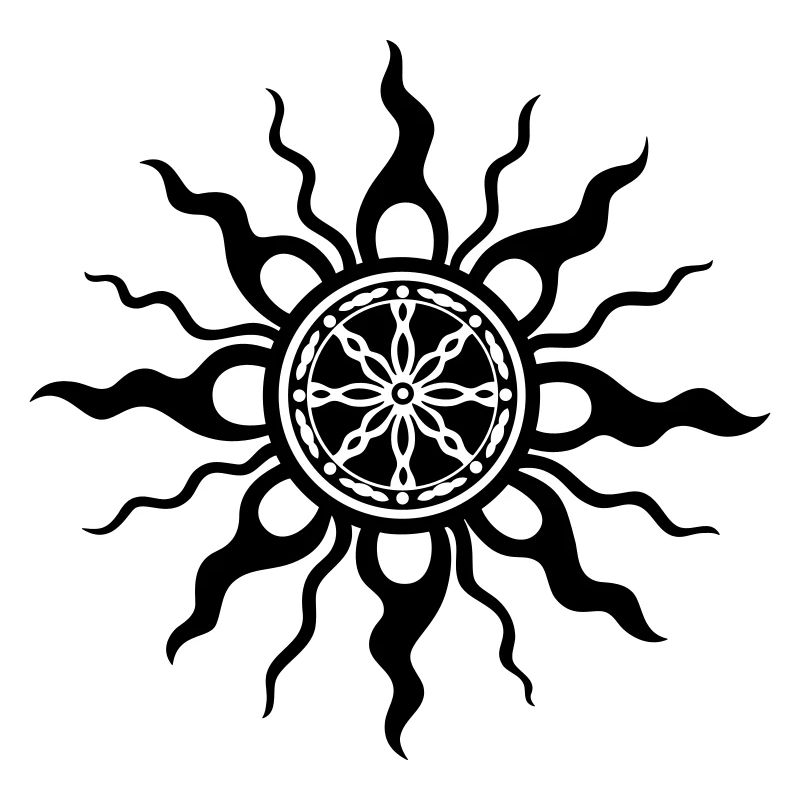 Conception d’ornement tribal du soleil