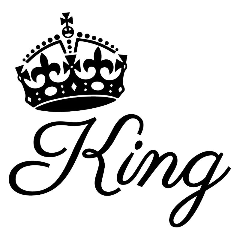 Royal Crown with King Text Design