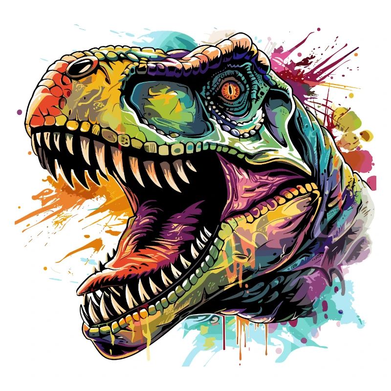 Conception d’art au néon Dino
