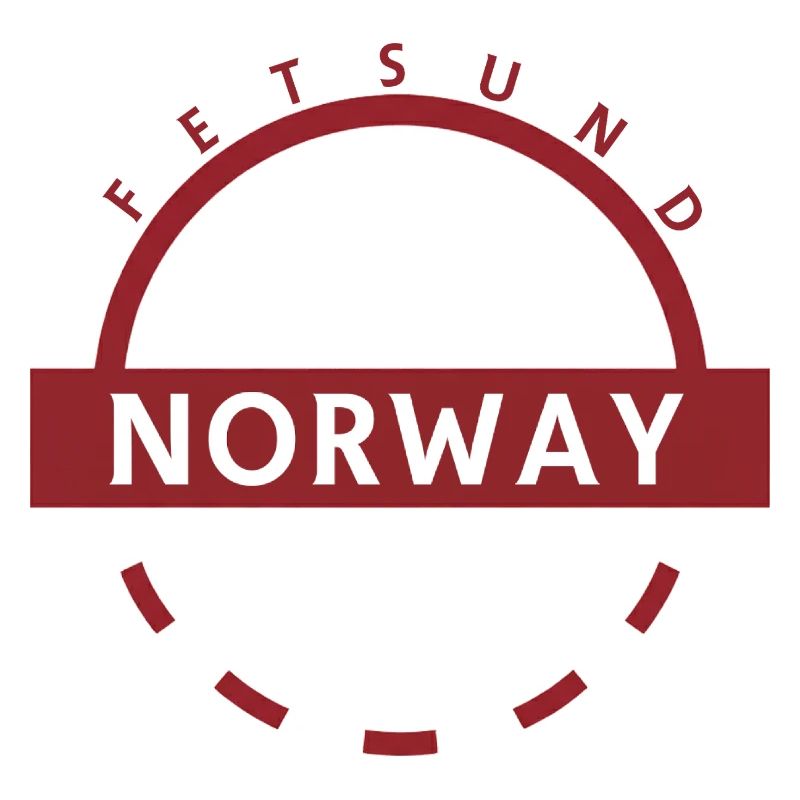 Norwegen Rundes Emblem mit Ländername