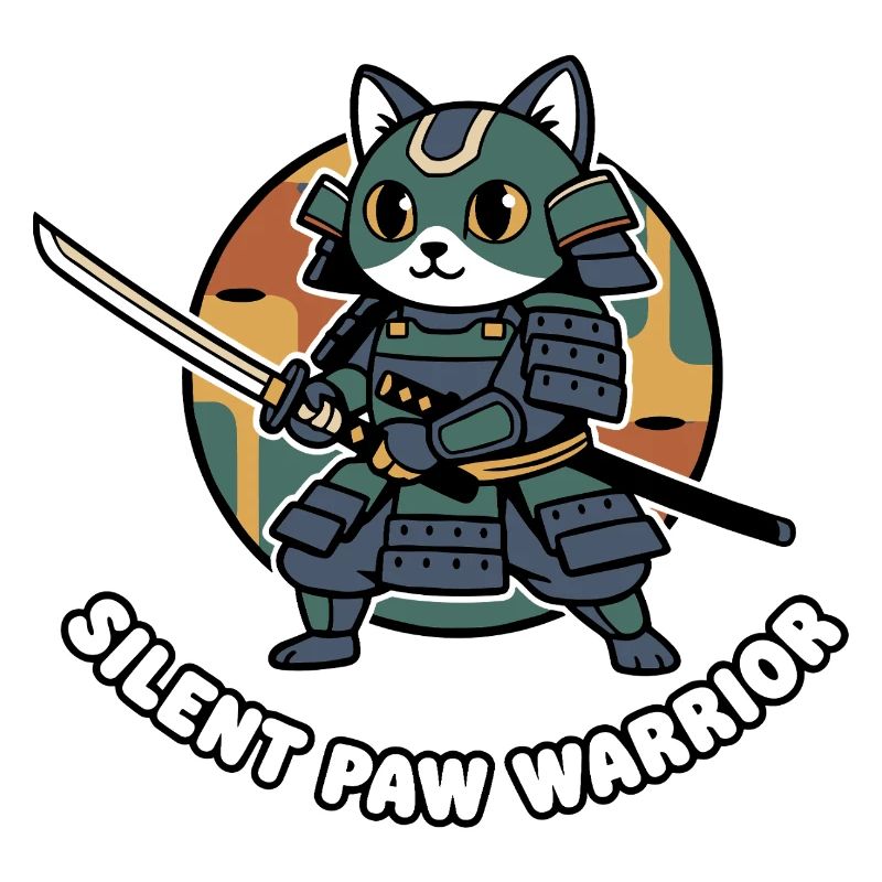 Silent Paws Samouraï Guerrier Chat