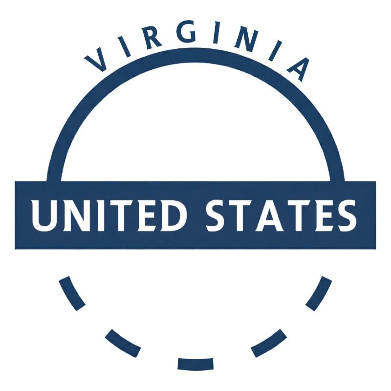 Virginia State Badge Blue