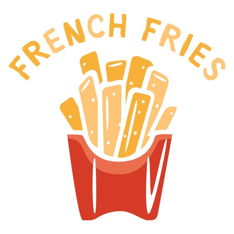 Frites - Conception de dessin animé amusant de frites