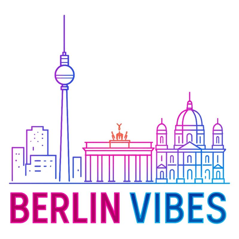 Berlin Vibes Neon Skyline Silhouette City