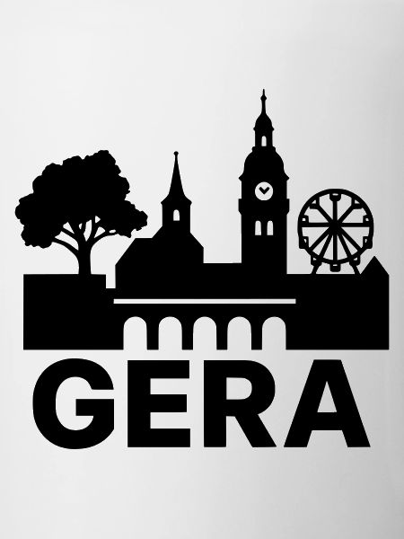 Gera City Landmark Silhouette