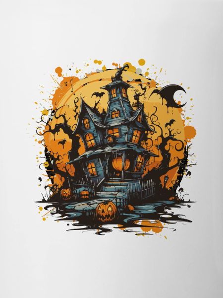 Spukhaus im Halloweenmond