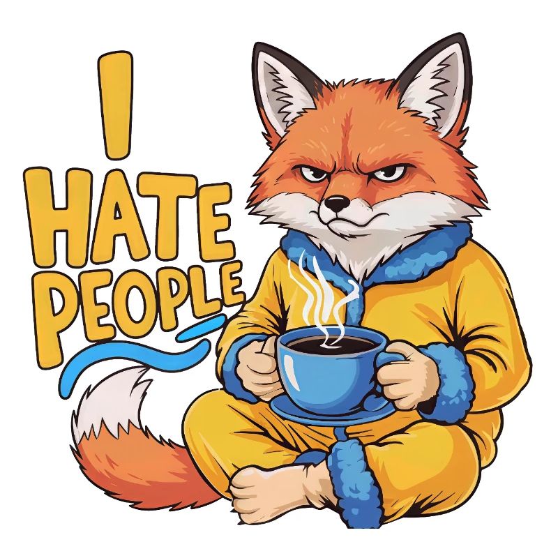 Fuchs Kaffee Morgenmuffel Lustig Introvertiert