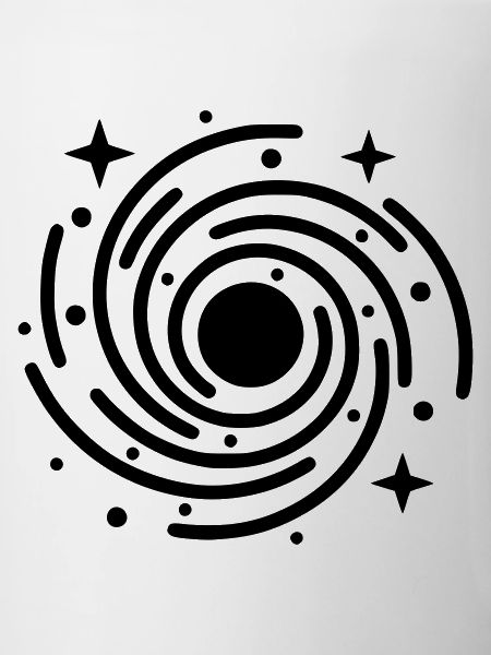 Galaxy & Black Hole | Universe Symbol