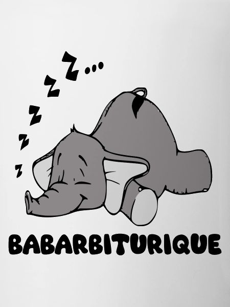 Sleeping Elephant with the title babarbituric