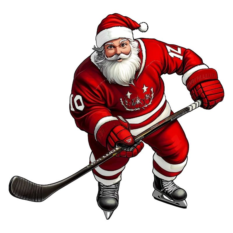 Weihnachtsmann Eishockeyspieler
