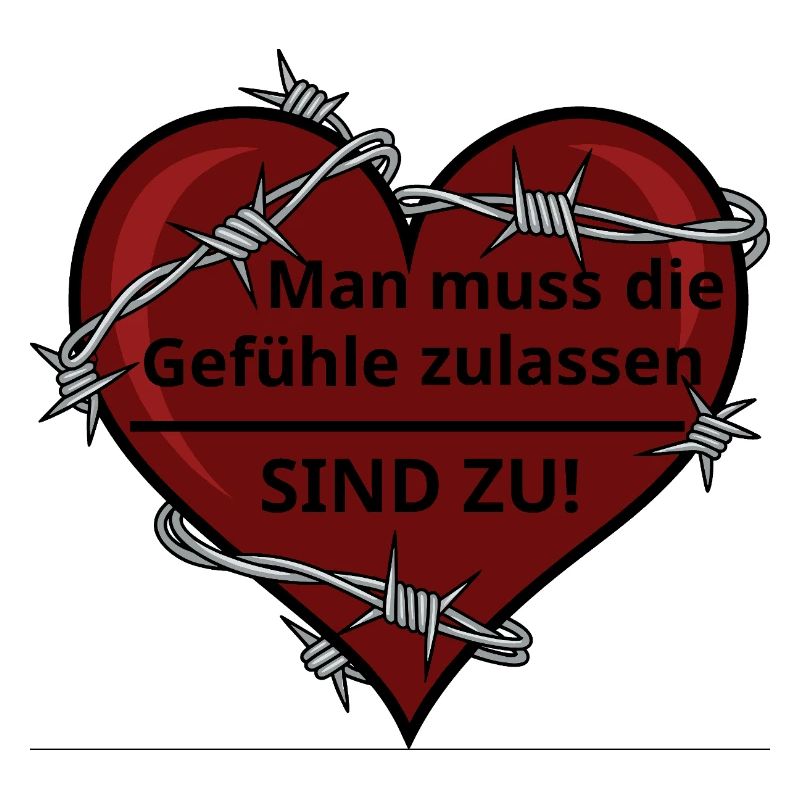 Sarcastic Heart with Barbed Wire