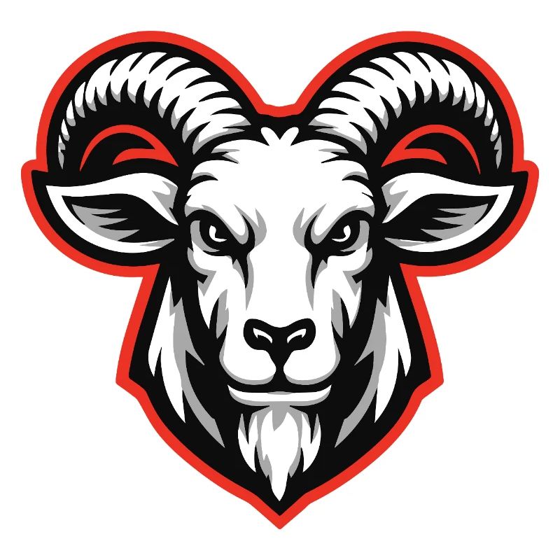 Kräftiges Ziegenkopf-Emblem
