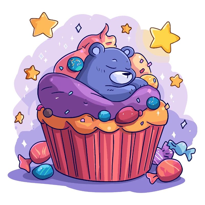 Süßer Bären Cupcake Traum