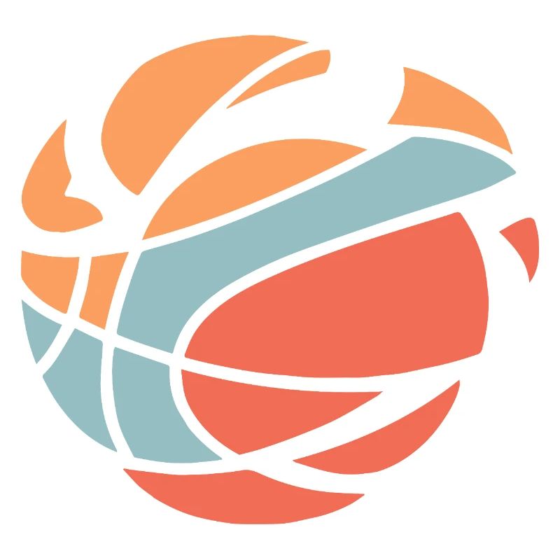 Explosion abstraite du basket-ball